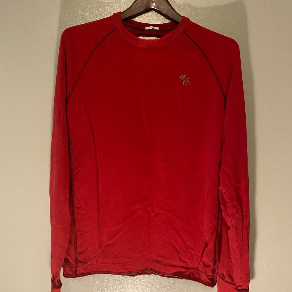 Abercrombie & Fitch Long-Sleeve T-Shirt, Red, XL